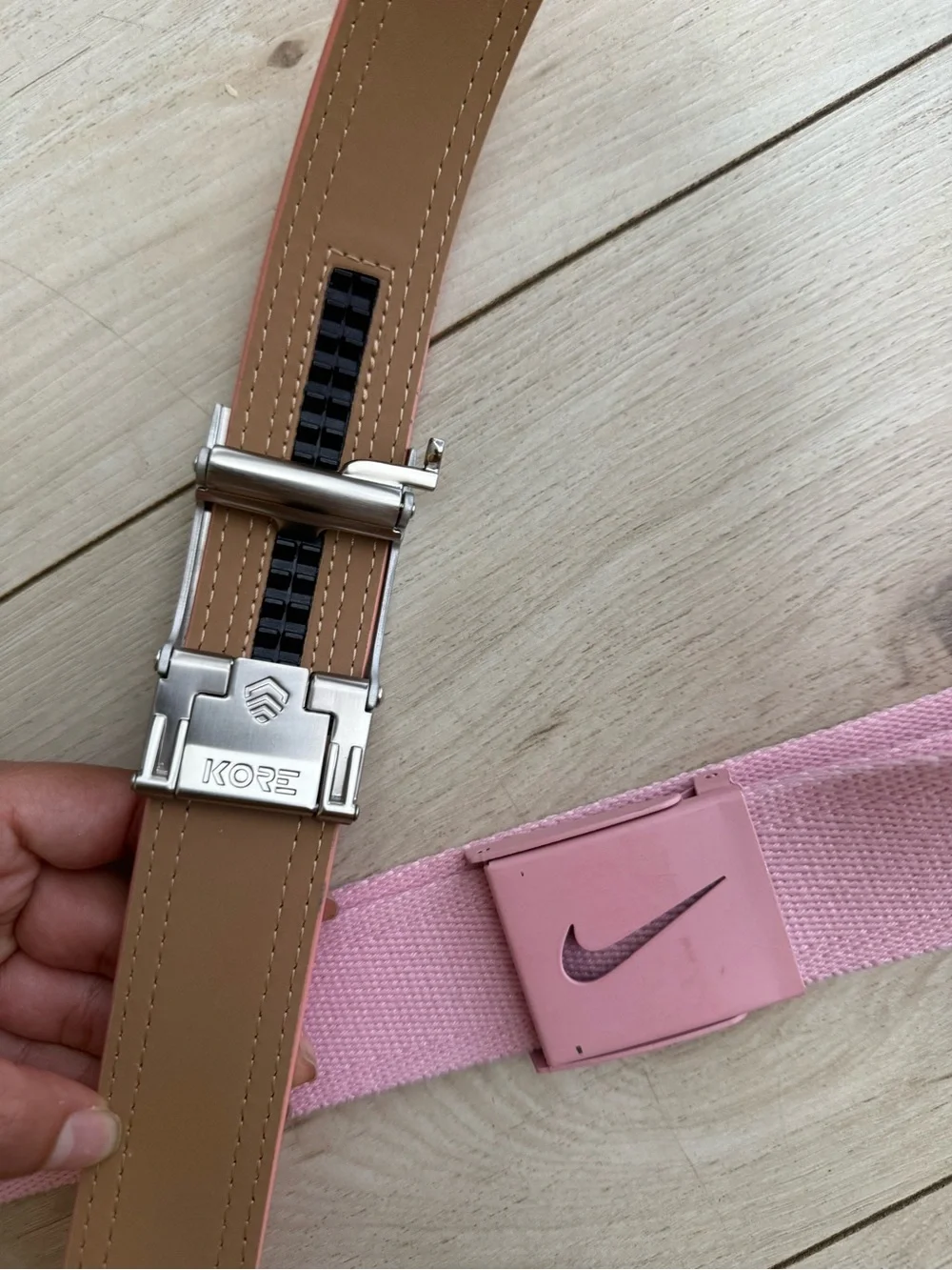 Nike Pink and Kore Coral Belt Duo